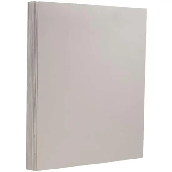 JAM Paper Matte 8.5" x 11" Extra Heavyweight Cardstock, 25 Sheets Light Gray {1}