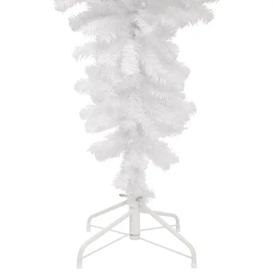5.5ft. Unlit Upside Down White Spruce Artificial Christmas Tree {6}