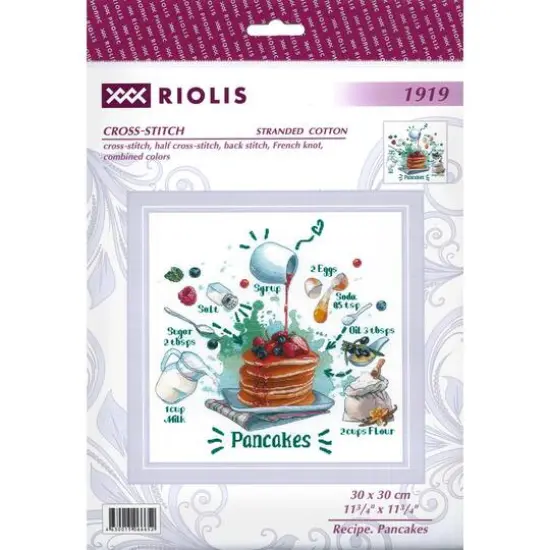 RIOLIS Recipe Pancakes Cross Stitch Kit {1}