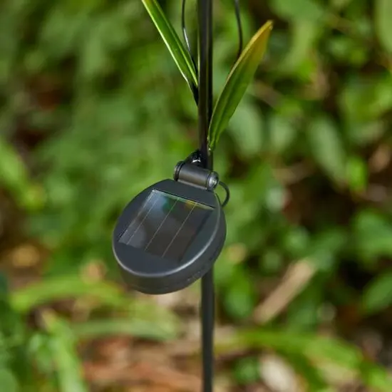 Glitzhome&reg; 36" Solar Lighted Hummingbird Garden Stake {9}