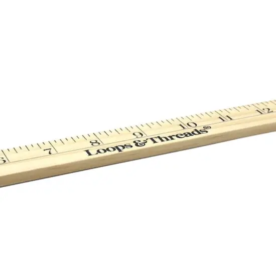 18" Wooden Ruler by Loops & Threads&reg; {4}