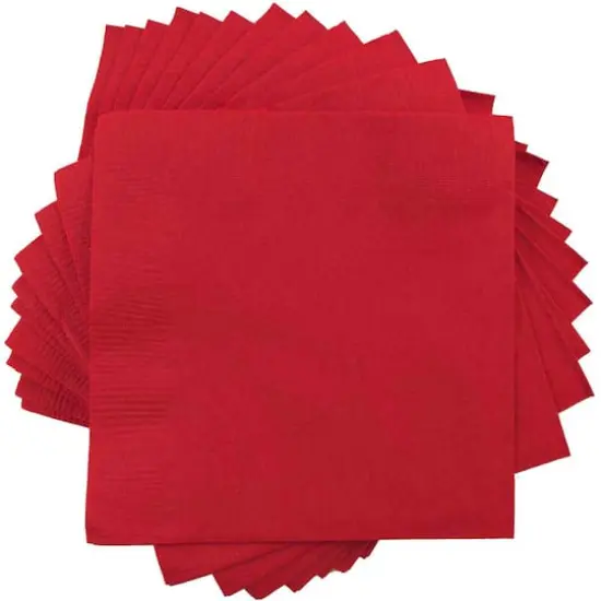 JAM Paper Medium Lunch Napkins, 100ct. Red {1}