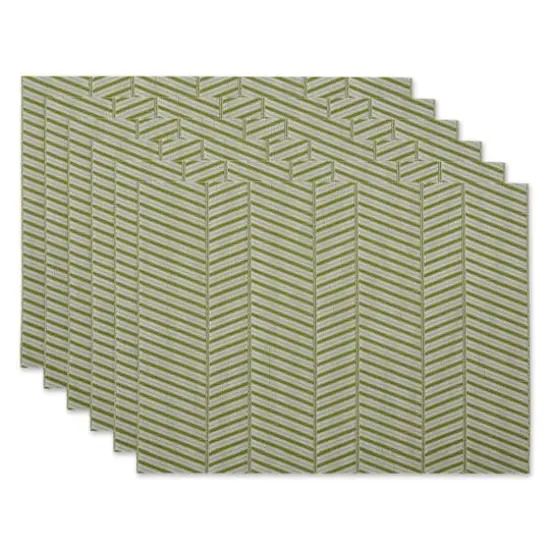 DII&reg; Textured Twill Weave Placemats, 6ct. Antique Green {1}