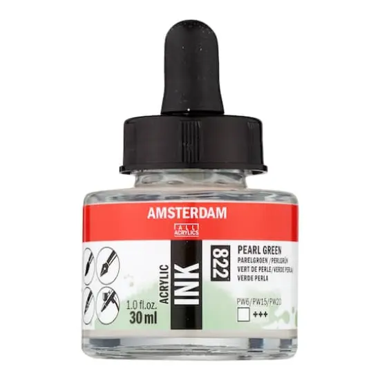 Amsterdam Acrylic Ink, 1oz. 822 Pearl Green {1}