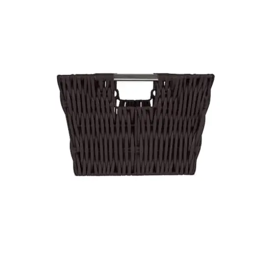 Simplify 3-Piece Rattan Tote Basket Set Chocolate Brown {11}