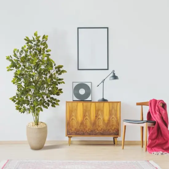 4.4ft. Ficus Tree in Sand Colored Planter  {3}