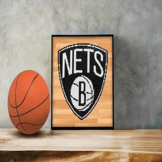 Camelot® Dots Intermediate NBA Brooklyn Nets Diamond Painting Kit {5}