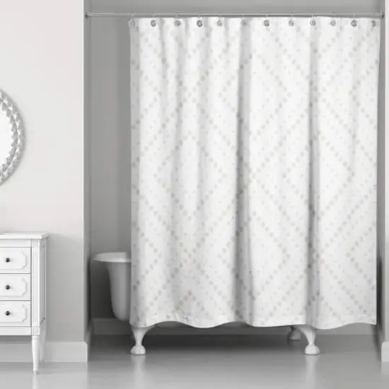 Dotted Diamonds 71" x 74" Shower Curtain {3}
