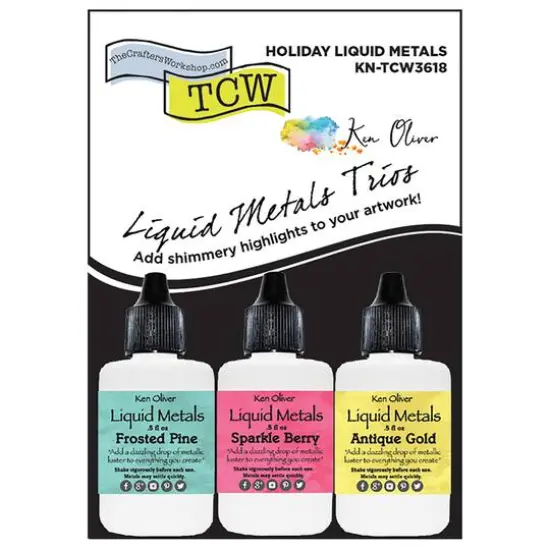 Ken Oliver Liquid Metal Holiday Watercolor Set {1}