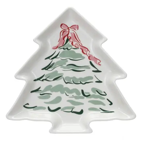 Hello Honey&reg; 9" Christmas Tree Stoneware Plate {1}