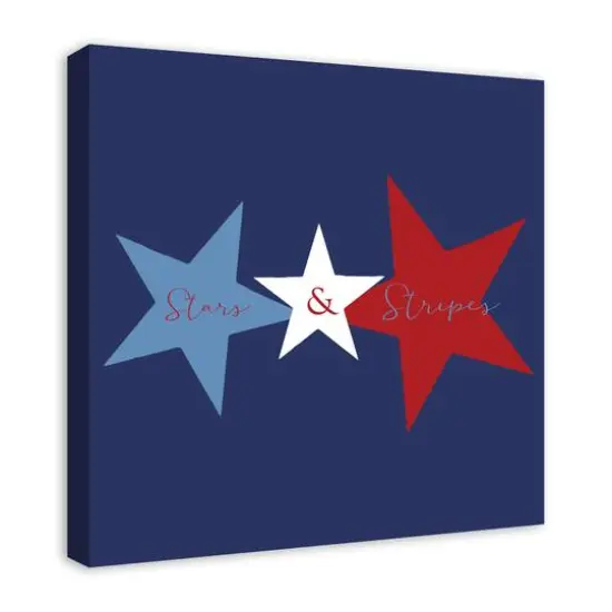 Simple Tri Star Canvas Wall Art {3}