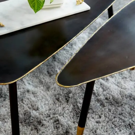Black Metal Modern Accent Table Set {7}