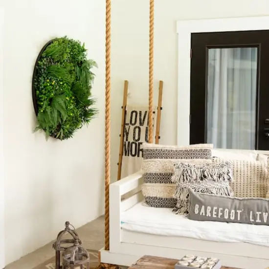 40" Framed Amalfi Coast Artificial Living Wall Art Panel {10}