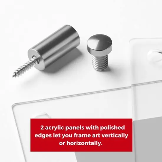 Cool Modern Frames 2 Pack Clear Acrylic Float Frame with Silver Hardware {8}