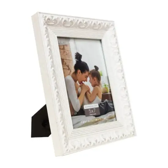 Expressions&trade; 5" x 7" White Ornate Frame by Studio D&eacute;cor&reg; {3}