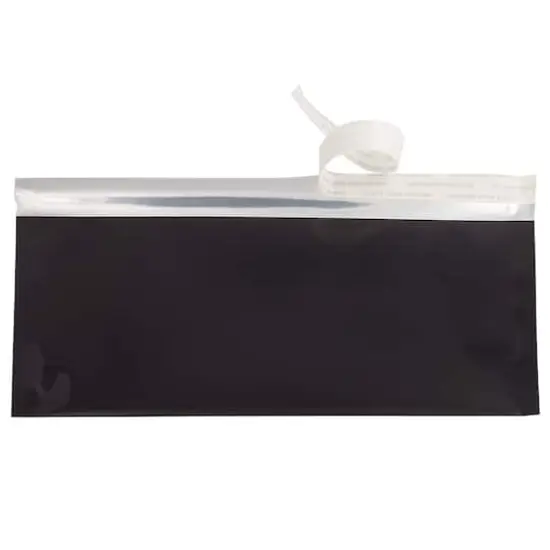JAM Paper 4" x 9.5" Foil Business Envelopes, 25ct. Black {4}