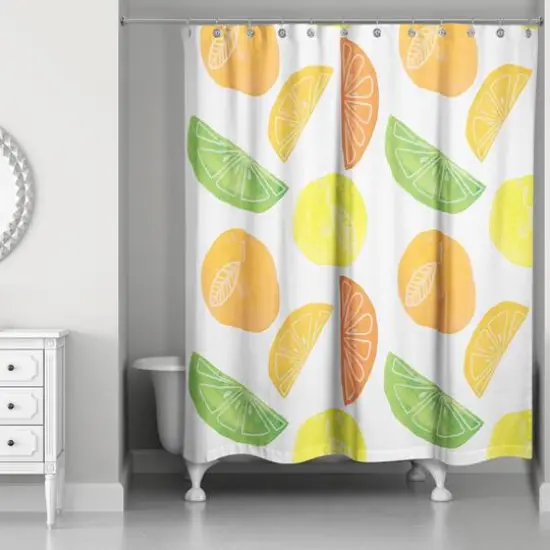 Citrus Fruit Pattern 71" x 74" Shower Curtain {3}
