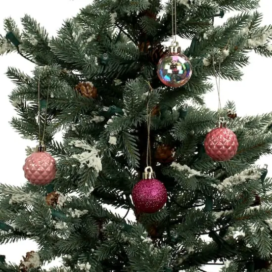 7 Pack 1.5" Pink Shatterproof Ball Ornaments by Ashland® {4}