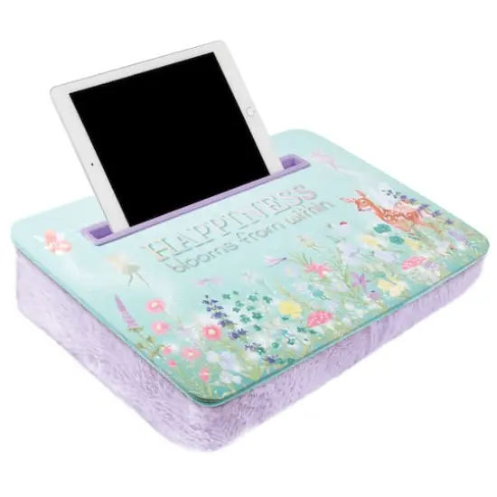 Make It Real&trade; 3C4G Green & Purple Fairy Garden Lap Desk {5}
