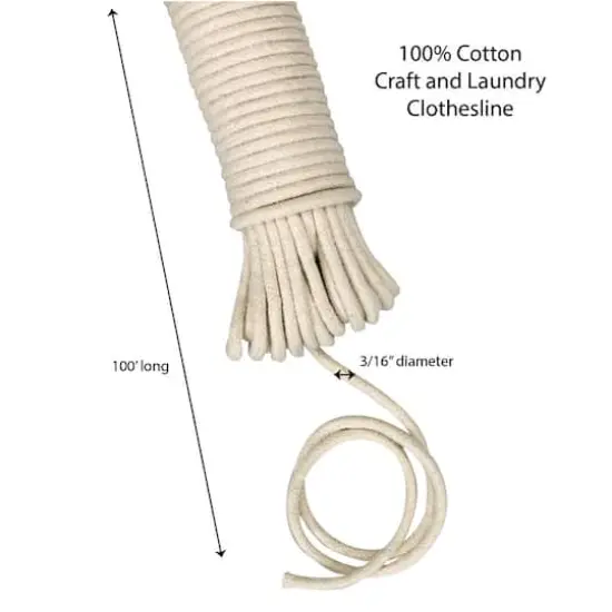 Household Essentials All-Purpose Cotton Clothesline Rope {3}