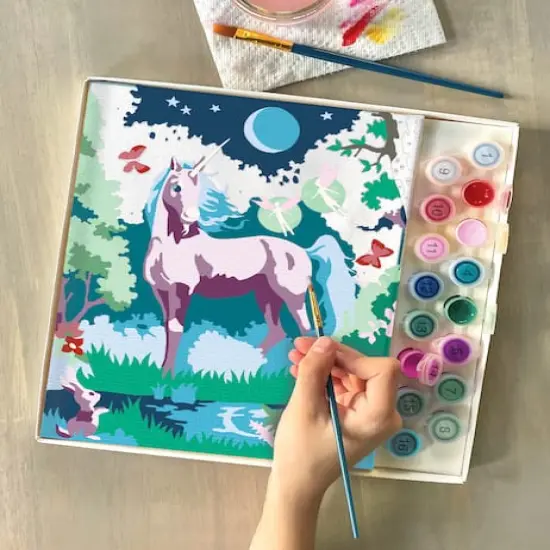 Paint by Numbers Moonlit Unicorn Craft Kit {3}