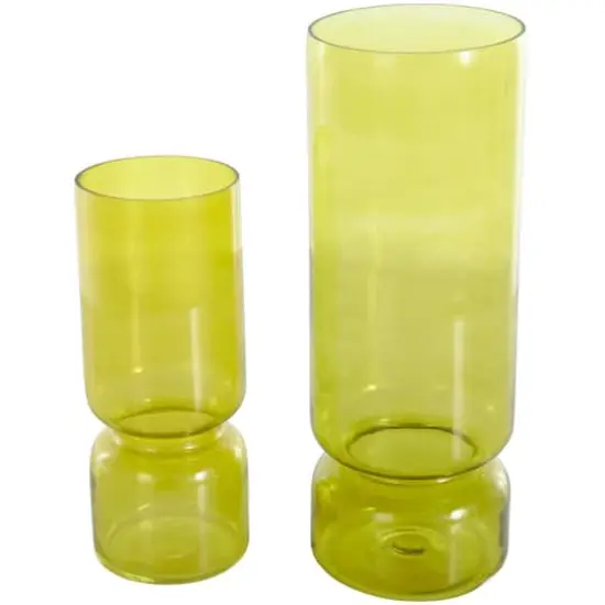 Green Modern Round Glass Vase Set {1}