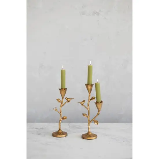 Hello Honey&reg; Gold 10.5" Single Taper Metal Candelabra {4}