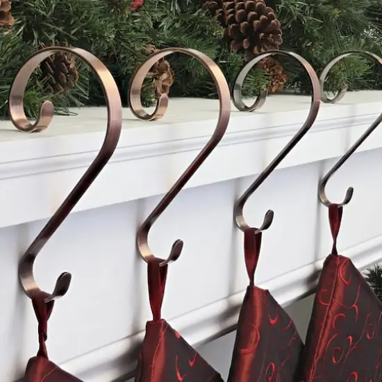 Haute Decor Stocking Scroll&reg; Brushed Copper Stocking Holders, 4ct. {3}