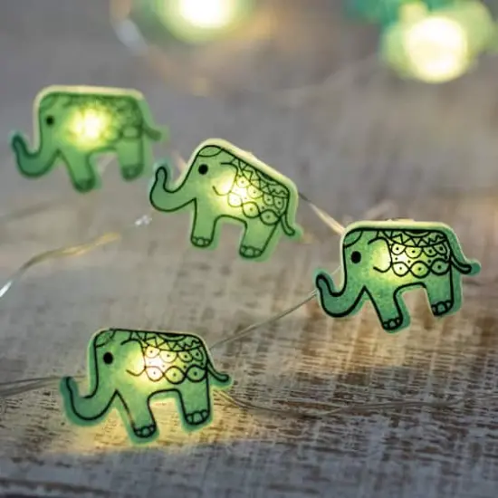 10ct. LED Elephant Fairy Lights Set {1}