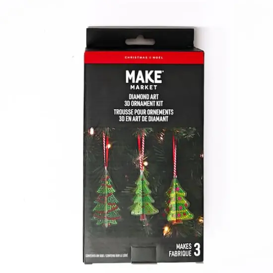 3D Christmas Tree Ornament Diamond Art Kit by Make Market® {4}