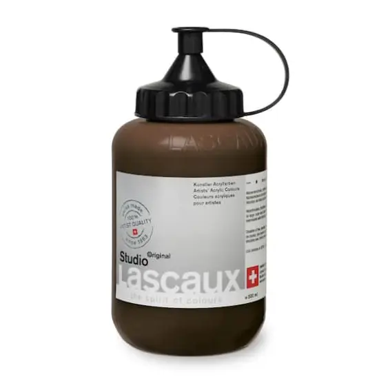 Lascaux Studio Acrylic Paint, 500mL 957 Burnt Umber {1}