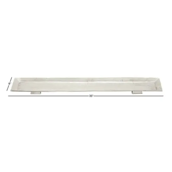 35'' Silver Aluminum Contemporary Tray {6}