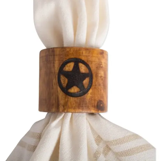 Lone Star Wood Napkin Ring, 6ct. {6}