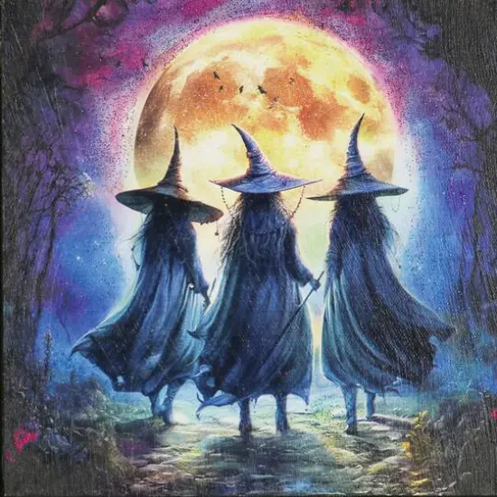 7.75" Three Witches & Moon Wall D&eacute;cor by Ashland&reg; {3}