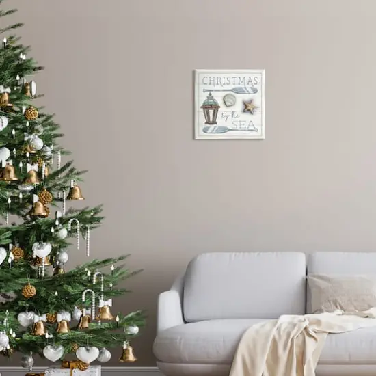 Stupell Industries Christmas By The Sea Phrase Wall Plaque Art {3}