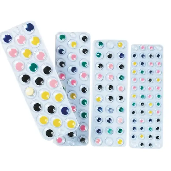 S&S&reg; Worldwide Assorted Sticky Wiggly Eyes, 500ct. {1}
