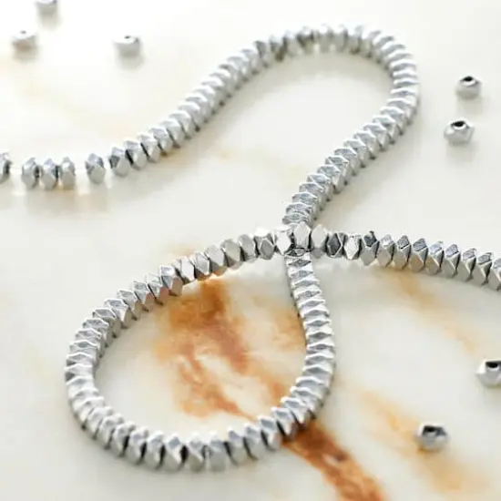 Rhodium Hematite Faceted Beads by Bead Landing&reg;, 2mm {3}