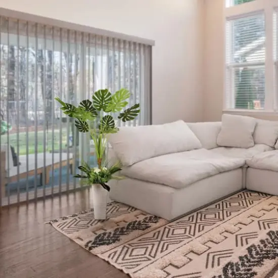 5ft. Artificial Tarovine Tree in White Decorative Pot {3}