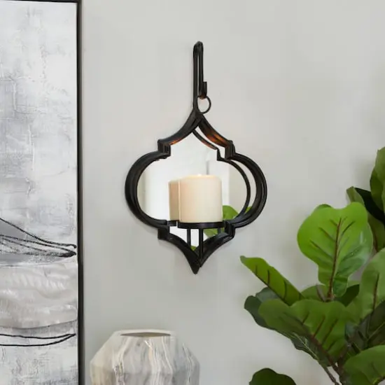 CosmoLiving by Cosmopolitan 16" Black Contemporary Wall Sconce {3}