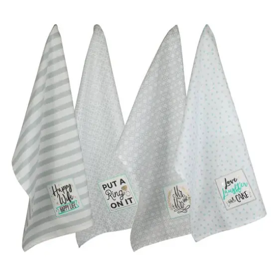 DII&reg; Wedding Themed Embellished Dishtowels, 4ct. {1}