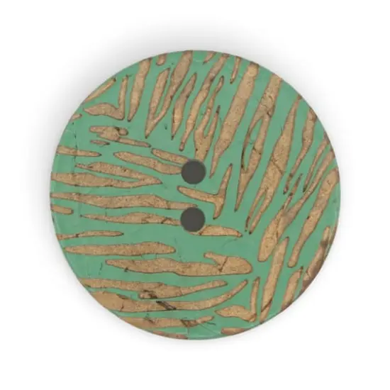 Dritz&reg; 30mm Sustainable Coconut Round Button, 3ct. Dark green {5}
