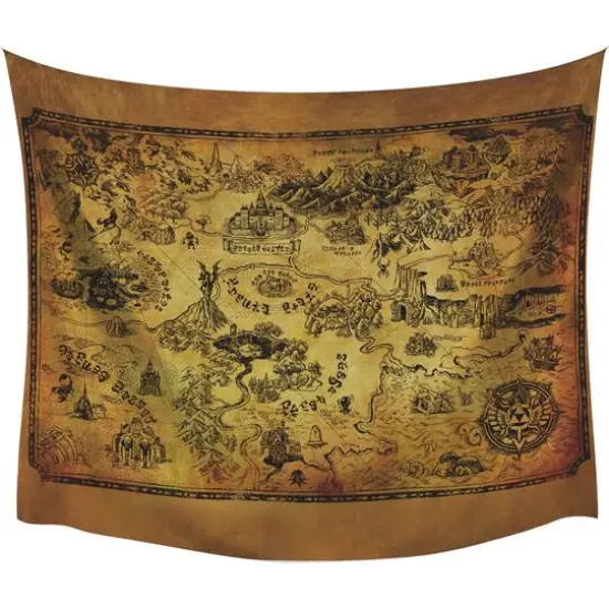 RoomMates Legends Of Zelda Map Tapestry {1}