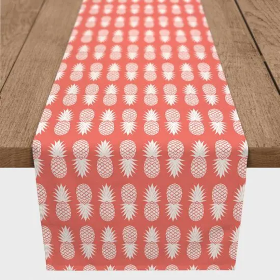 Pineapples Table Runner Coral {4}