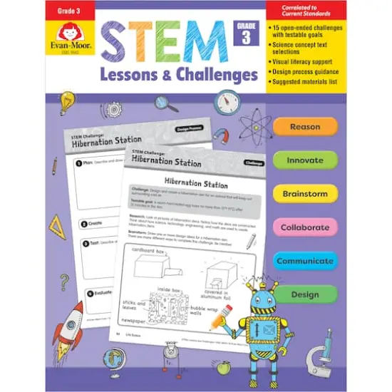 Evan-Moor&reg; STEM Lessons & Challenges, Grade 3 {1}