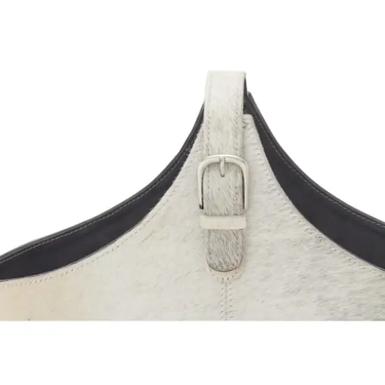 White Leather Modern Magazine Rack Holder {4}