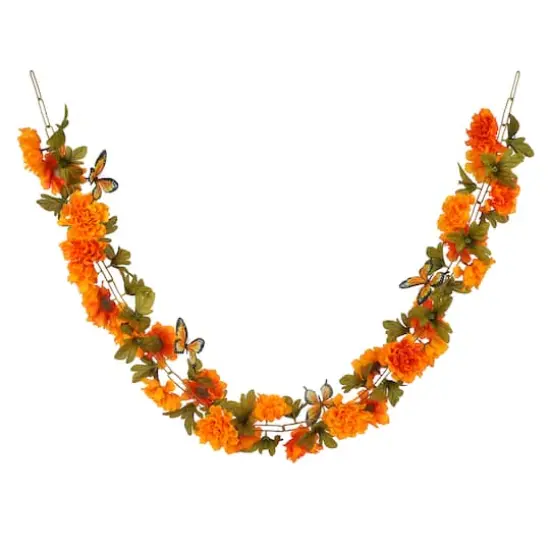 6ft. Marigold with Butterfly Chain Garland by Ashland® Yellow/Orange {1}