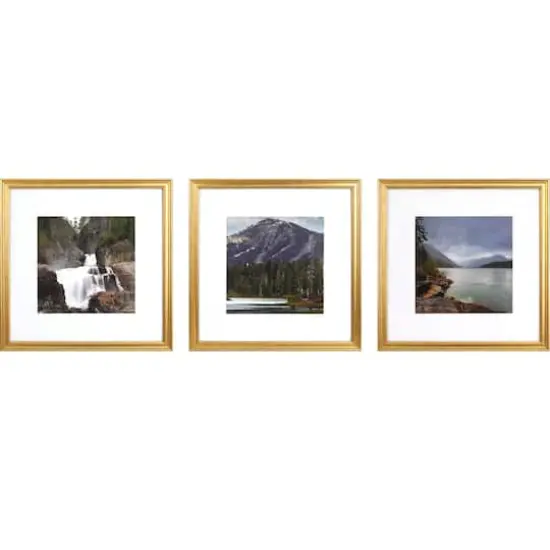 3 Pack Gallery&trade; Gold Frame with Mat by Studio D&eacute;cor&reg; {1}