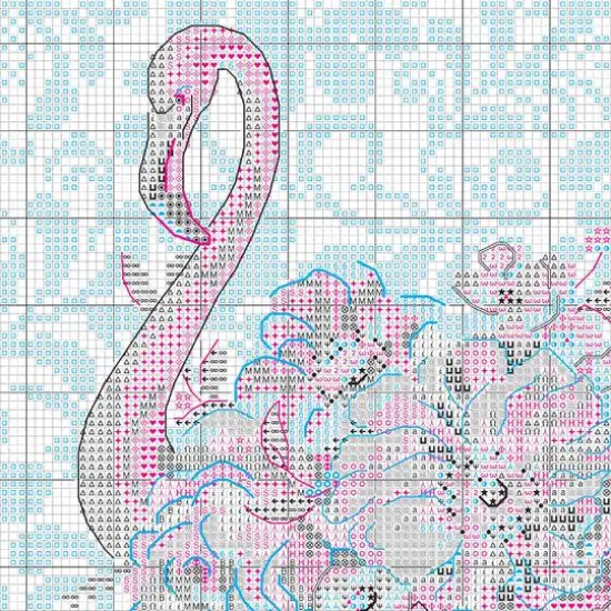 Dimensions&reg; Floral Flamingo Counted Cross Stitch Kit {5}