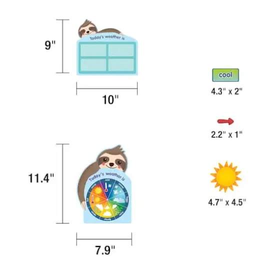 Carson Dellosa Education&trade; One World Dress Me for the Weather Sloth Bulletin Board Set {4}