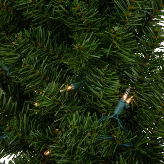 3ft. Pre-Lit Canadian Pine Artificial Christmas Wreath {7}
